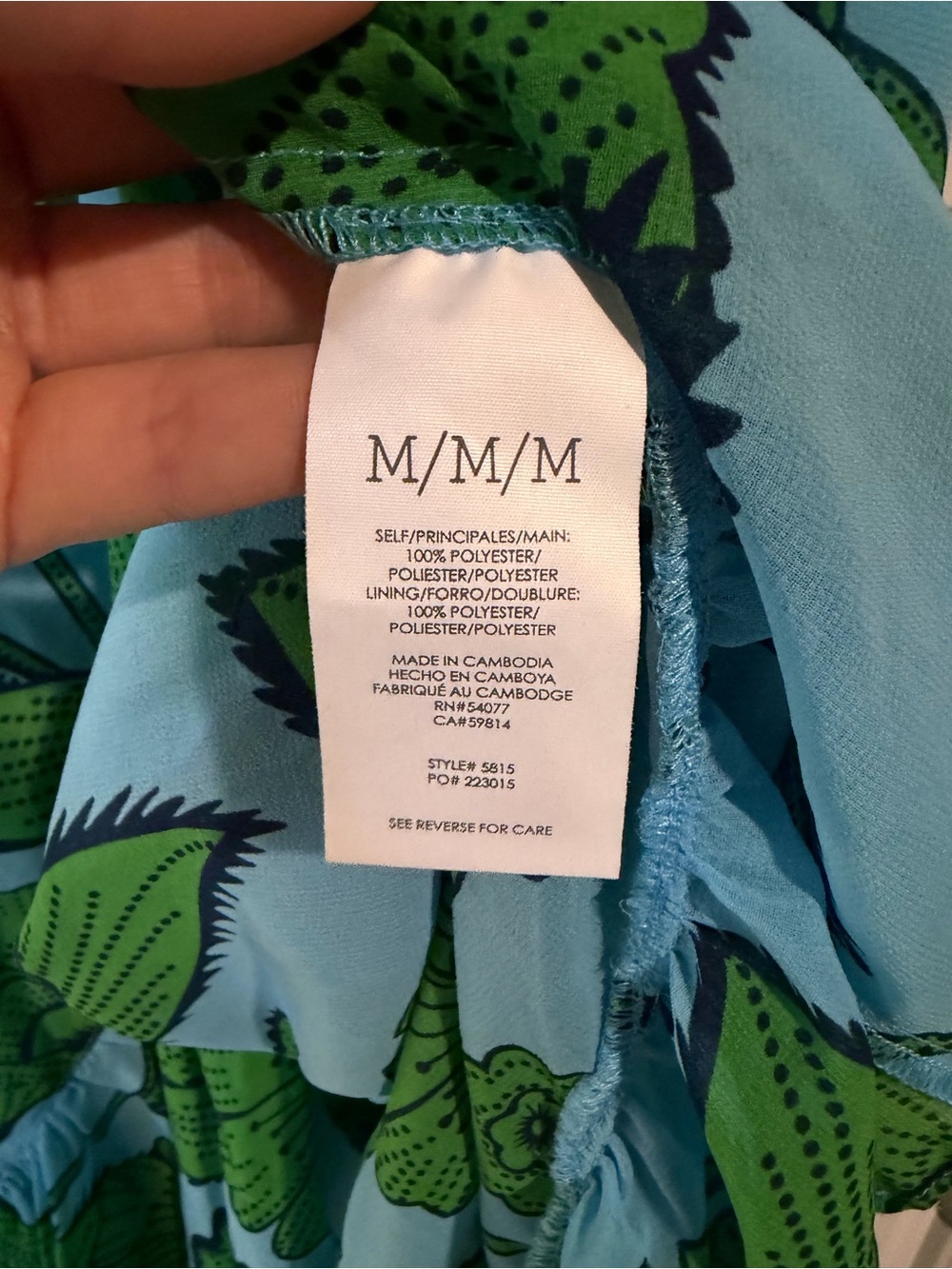 ✨CAbi | Derby Sheer Green Floral Midi Wrap Dress with Flutter Sleeves | Sz M - Picture 9 of 12